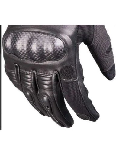 Mil-Tec Tactical odinės pirštinės juodos 2vnt. 12504402 Mil-Tec Tactical odinės pirštinės juodos 2vnt. 12504402