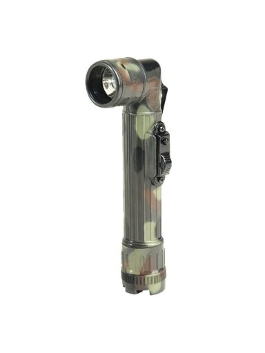 MIL-TEC taktinė LED žibintuvė su kampiniu reflektoriumi Med juoda MIL-TEC taktinė LED žibintuvė su kampiniu reflektoriumi Med juoda