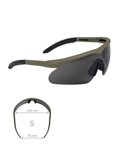 MIL-TEC taktiniai akiniai Swiss Eye® Raptor alyvžalia