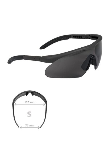 MIL-TEC taktiniai akiniai Swiss Eye® Raptor juoda