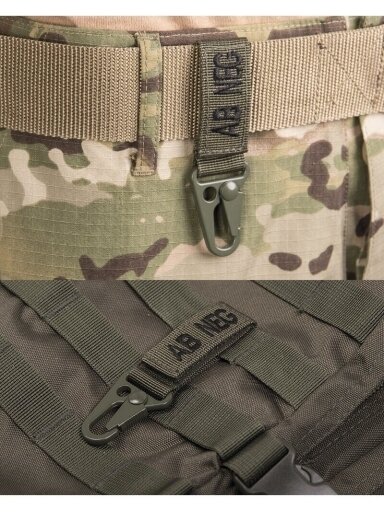 Mil-Tec Taktiškumas. Keyholder Blood Ab Negative 5 vnt./pak 15917601, alyvžalia