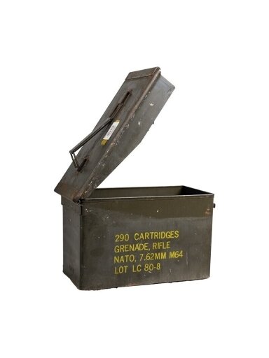 Mil-Tec Naudota US Medium Metal Cal.50/5.56 amunicijos dėžė 91592600