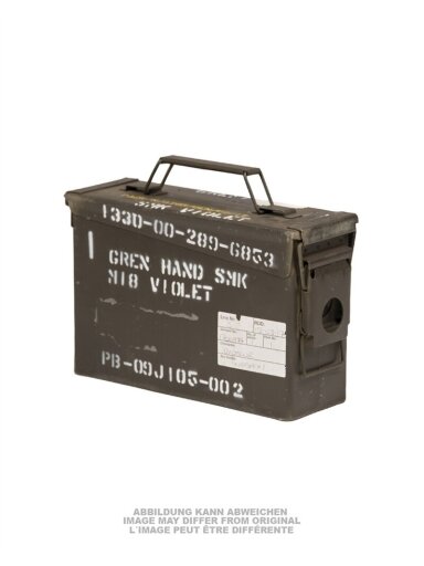 Mil-Tec JAV mažas metalinis šovinių dėžutė kal. 30/7.62, naudota 91592500