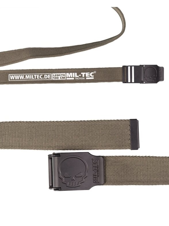MIL-TEC takinis diržas 40mm Kaukolė alyvžalia 1 MIL-TEC takinis diržas 40mm Kaukolė alyvžalia 1
