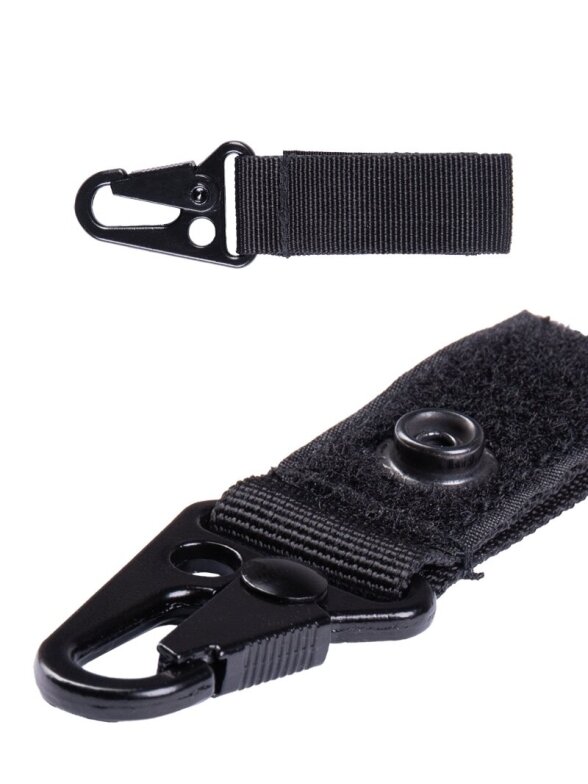 MIL-TEC taktinis raktų laikiklis 7cm juoda MIL-TEC taktinis raktų laikiklis 7cm juoda