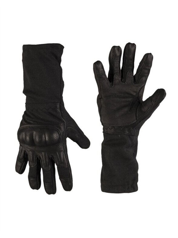 MIL-TEC Action Gloves W.cuff Flame-retard taktinės pirštinės juoda MIL-TEC Action Gloves W.cuff Flame-retard taktinės pirštinės juoda