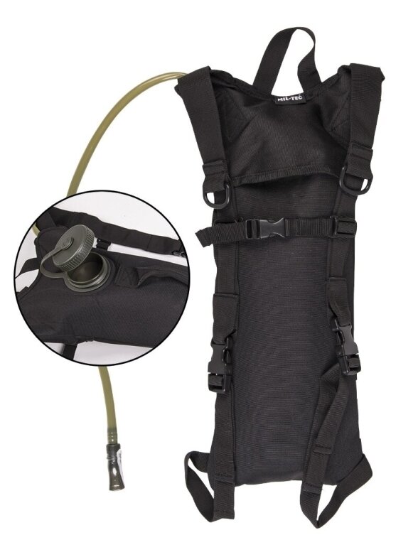 MIL-TEC Basic Water Pack su dirželiais 14537102 juoda 1