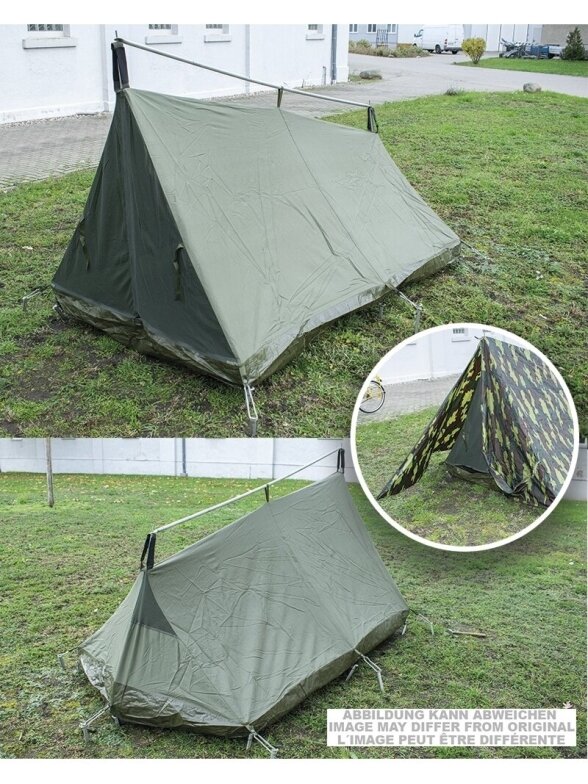 MIL-TEC Belgian Compl.2-men Tent W.over Tent Used 91422860 alyvžalia 1