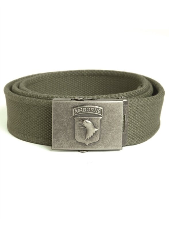 MIL-TEC diržas Airborne Buckle 40 mm alyvžalia MIL-TEC diržas Airborne Buckle 40 mm alyvžalia