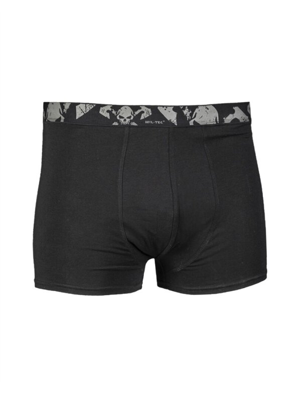MIL-TEC Boxer Shorts 'skull' (2 vnt.) juoda MIL-TEC Boxer Shorts 'skull' (2 vnt.) juoda