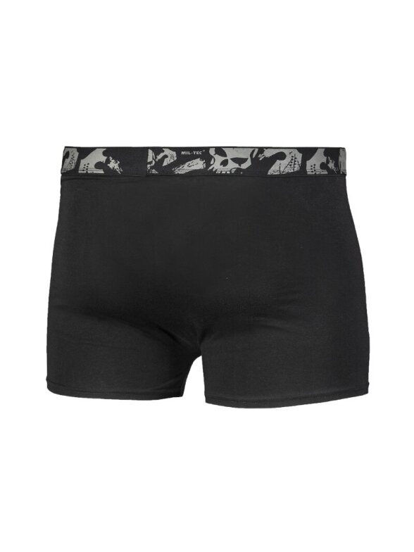MIL-TEC Boxer Shorts 'skull' (2 vnt.) juoda 1 MIL-TEC Boxer Shorts 'skull' (2 vnt.) juoda 1