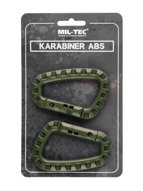 MIL-TEC karabinas Abs (2 vnt./blisteris) alyvžalia