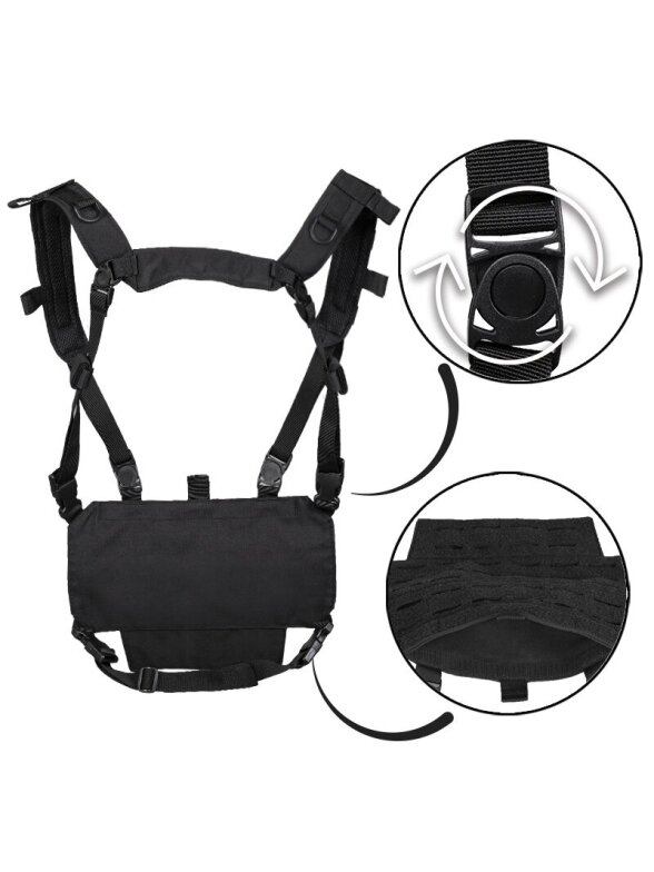 MIL-TEC Chest Rig Lightweight 13530402 juoda 1 MIL-TEC Chest Rig Lightweight 13530402 juoda 1