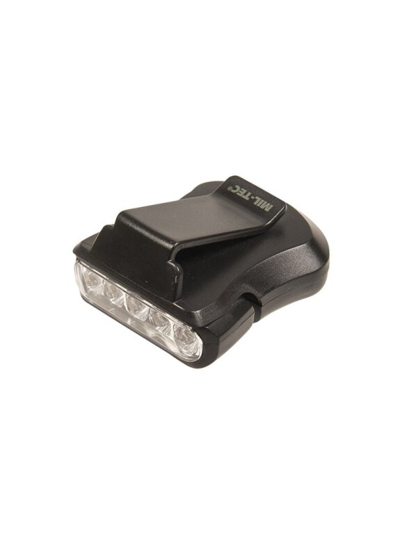 MIL-TEC Clip Light 5 LED žibintuvėlis juoda MIL-TEC Clip Light 5 LED žibintuvėlis juoda