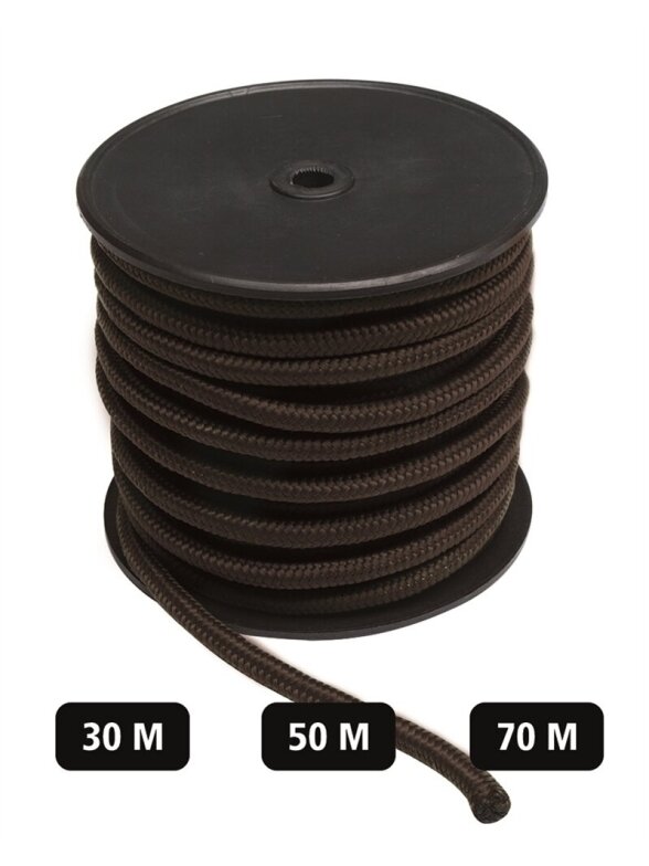 MIL-TEC Commando Virvė 5mm (70m) juoda MIL-TEC Commando Virvė 5mm (70m) juoda