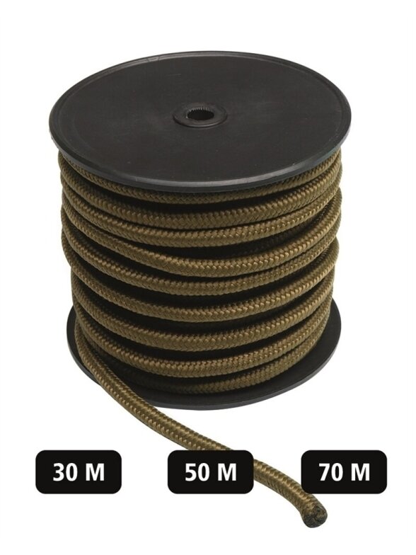 MIL-TEC Commando virvė 5mm (70m) smėlinė MIL-TEC Commando virvė 5mm (70m) smėlinė