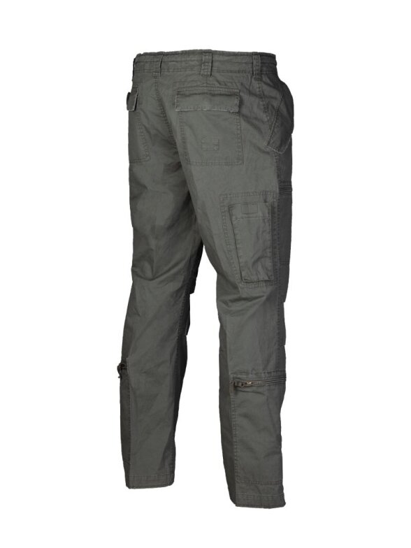 MIL-TEC Cotton Prewash Pilot kargo kelnės „straight Cut" alyvžalia 1