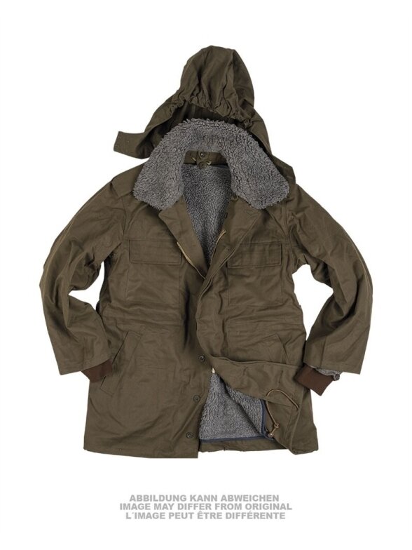 MIL-TEC Czech M85 Parka su pamušalu alyvžalia MIL-TEC Czech M85 Parka su pamušalu alyvžalia