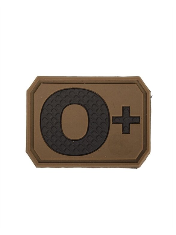MIL-TEC Dark 3D Blood Type Patch 0 Positive krvaujanti žalia MIL-TEC Dark 3D Blood Type Patch 0 Positive krvaujanti žalia