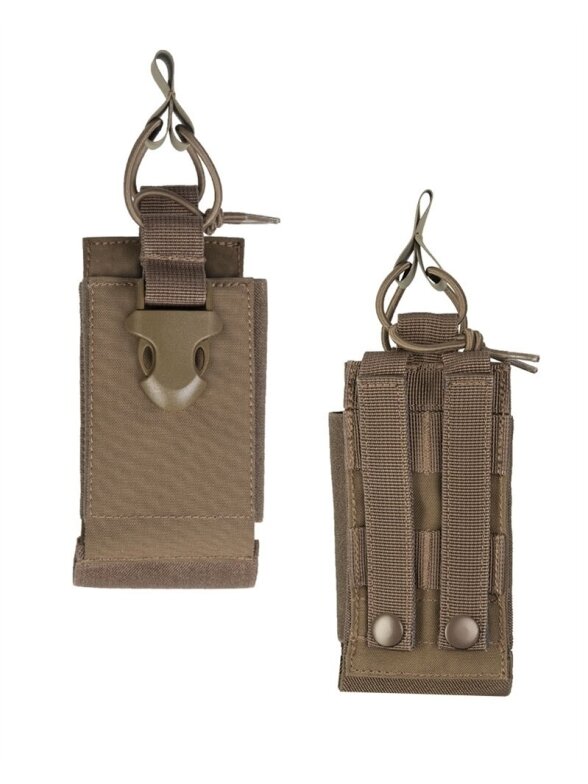 MIL-TEC Dark Molle Radio Pouch radijo krepšys smėlinė MIL-TEC Dark Molle Radio Pouch radijo krepšys smėlinė