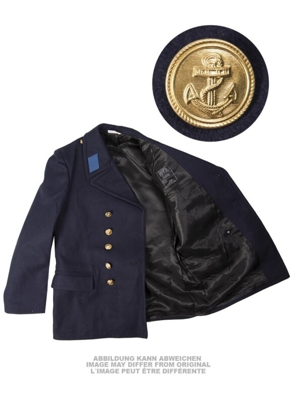 Mil-Tec Rytų Vokietijos Vm Greatcoat Naudotas 91880170, mėlyna 1 Mil-Tec Rytų Vokietijos Vm Greatcoat Naudotas 91880170, mėlyna 1