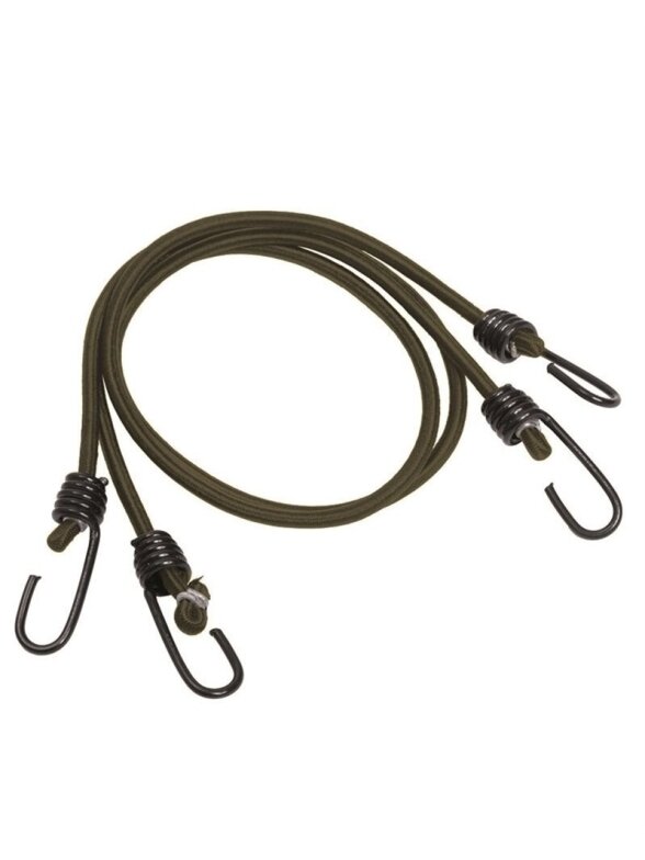 Mil-Tec Elastinės amortizacinės virvės su kabliukais (pora) 15947001, alyvžalia Mil-Tec Elastinės amortizacinės virvės su kabliukais (pora) 15947001, alyvžalia