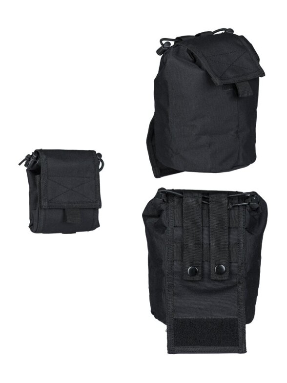 MIL-TEC Shell Pouch Collapsible žvangų krepšys juoda 1 MIL-TEC Shell Pouch Collapsible žvangų krepšys juoda 1