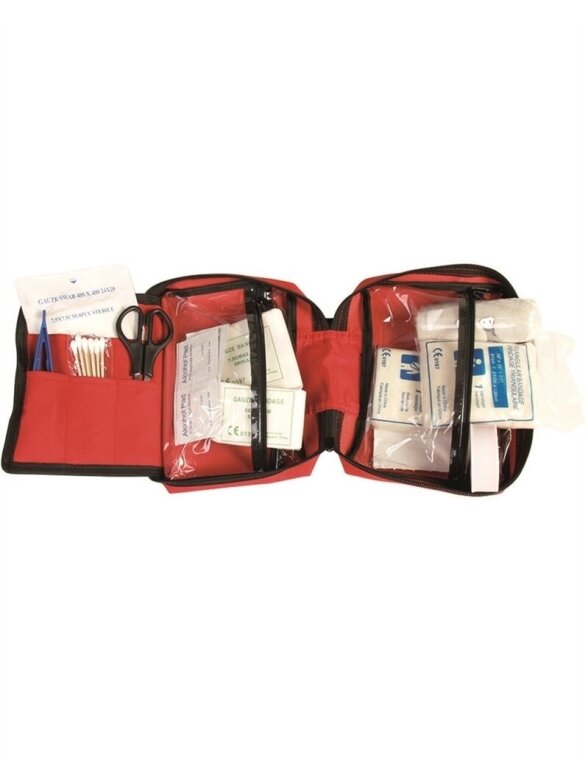 Mil-Tec Didelis pirmosios pagalbos rinkinys 16027000, raudona Mil-Tec Didelis pirmosios pagalbos rinkinys 16027000, raudona