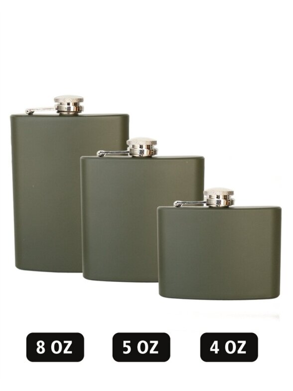 MIL-TEC Gertuvė Flask 4 Oz (110 ml) alyvžalia MIL-TEC Gertuvė Flask 4 Oz (110 ml) alyvžalia