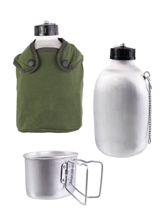 MIL-TEC Prancūziška kantiną 1,3l su puoduku ir dangčiu MIL-TEC Prancūziška kantiną 1,3l su puoduku ir dangčiu