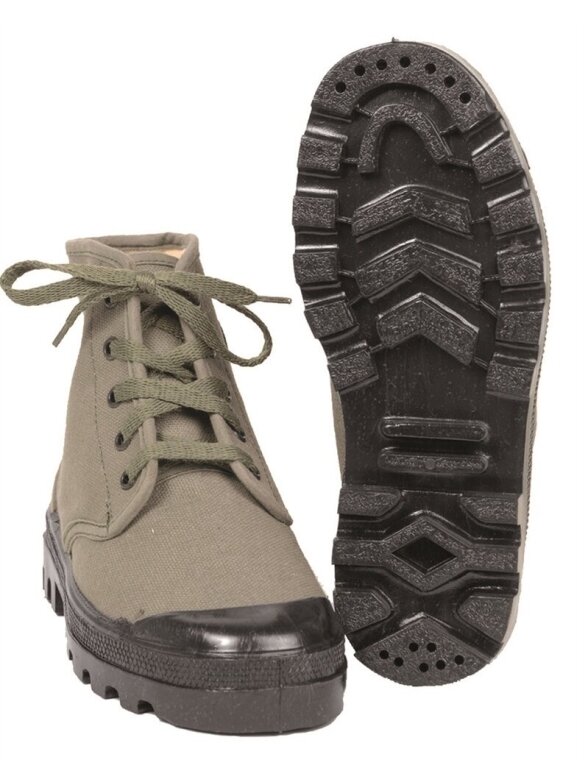MIL-TEC French 5 Hole Canvas Commando batai alyvžalia MIL-TEC French 5 Hole Canvas Commando batai alyvžalia