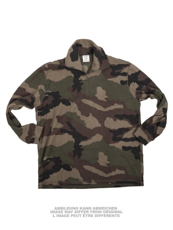 MIL-TEC Fleece marškiniai su užtrauktuku CCE kamufliažas MIL-TEC Fleece marškiniai su užtrauktuku CCE kamufliažas