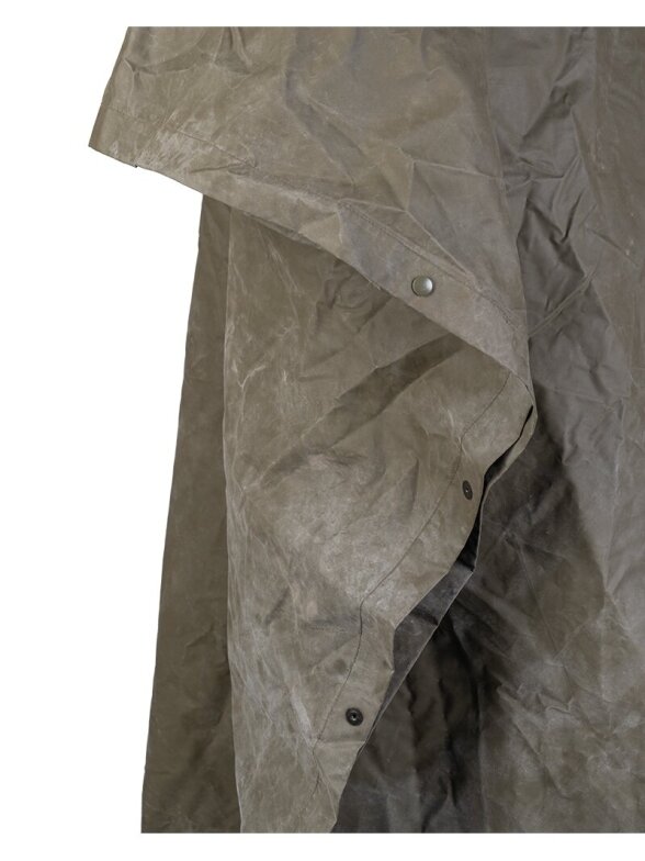 MIL-TEC French Wet Weather Poncho Used 91064050 alyvžalia 1 MIL-TEC French Wet Weather Poncho Used 91064050 alyvžalia 1