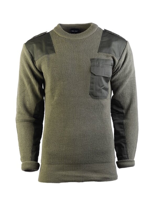 MIL-TEC German Acrylic Sweater 10803001 alyvžalia MIL-TEC German Acrylic Sweater 10803001 alyvžalia
