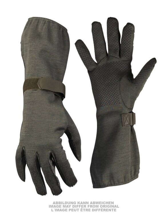 MIL-TEC German Nomex®pilot Gloves With Gripper Original 91258000 alyvžalia