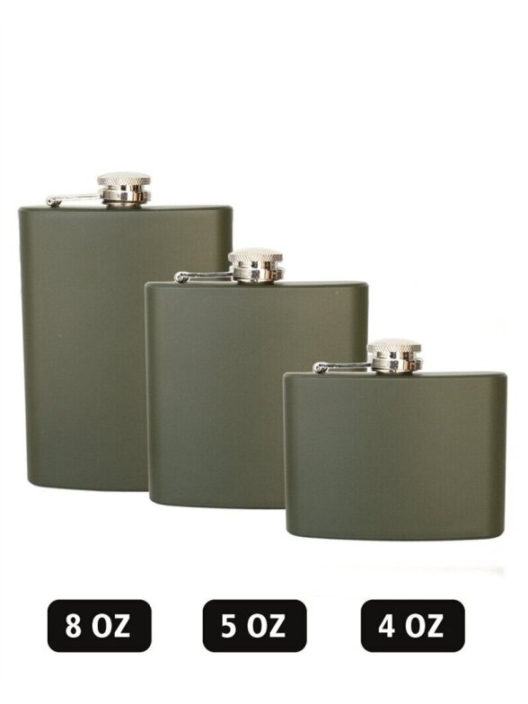 MIL-TEC Gertuvė Flask 4 Oz (110 ml) alyvžalia MIL-TEC Gertuvė Flask 4 Oz (110 ml) alyvžalia