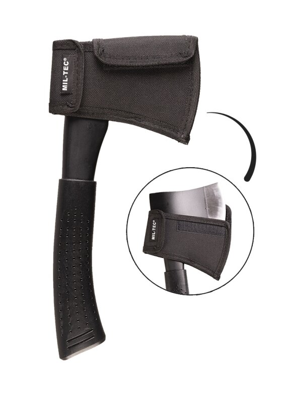 MIL-TEC Hatchet Steel With Cover 15506002 juoda 1 MIL-TEC Hatchet Steel With Cover 15506002 juoda 1