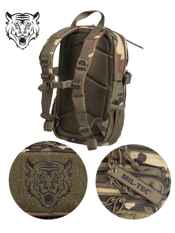 Mil-Tec Vaikiška šturmo kuprinė 14001120, woodland 1