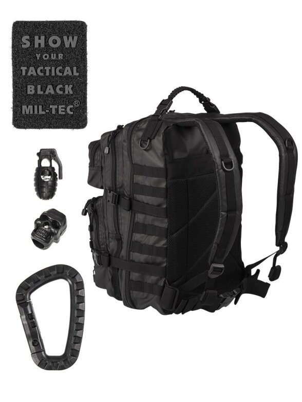 Mil-Tec Assault kuprinė Large 36L, taktinė juoda 1