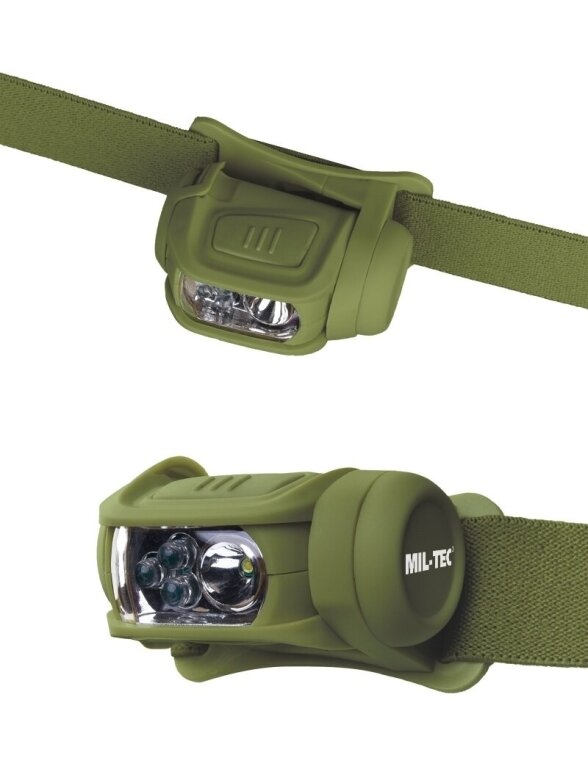 MIL-TEC Led 4 spalvų žibintuvėlis 15170101 alyvžalia 1
