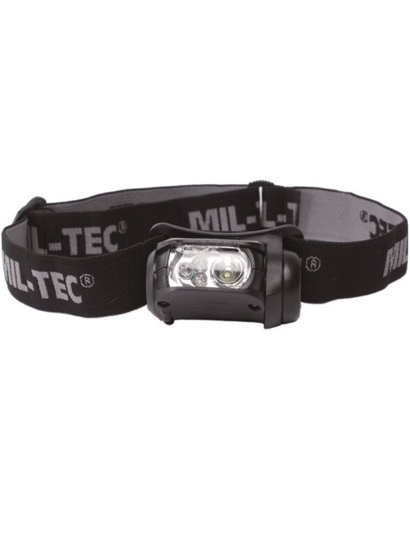 MIL-TEC LED 4 spalvų priekinė lempa 15170102 juoda MIL-TEC LED 4 spalvų priekinė lempa 15170102 juoda