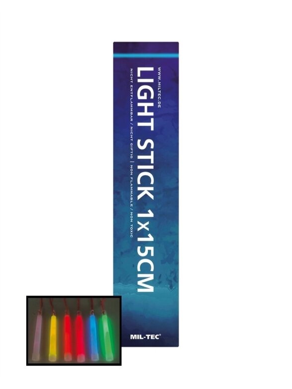 MIL-TEC šviečiukas Lightstick 1 x 15 cm balta MIL-TEC šviečiukas Lightstick 1 x 15 cm balta