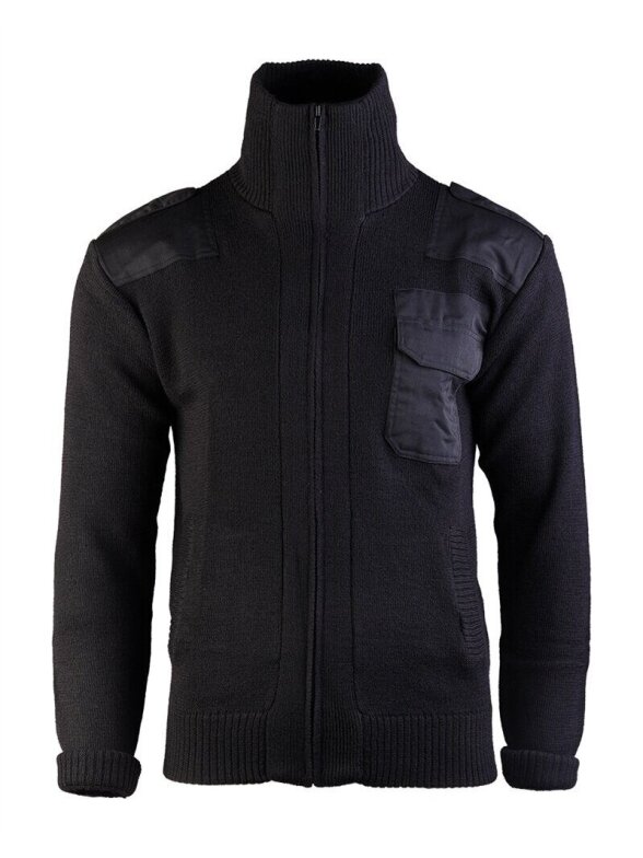 MIL-TEC Megztinis Cardigan 80/20 juoda