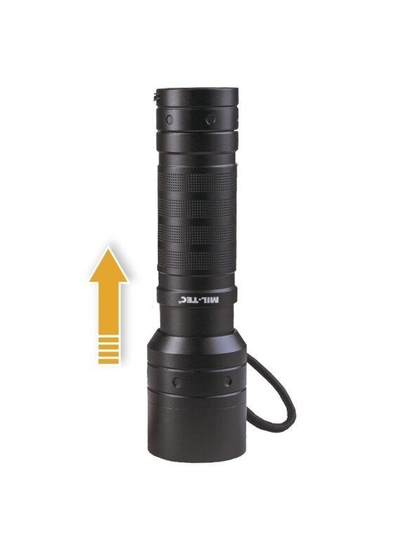 MIL-TEC Mission 520 Flashlight 15153400 juoda 1