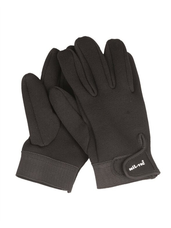 MIL-TEC neopreno trumpos pirštinės juoda MIL-TEC neopreno trumpos pirštinės juoda