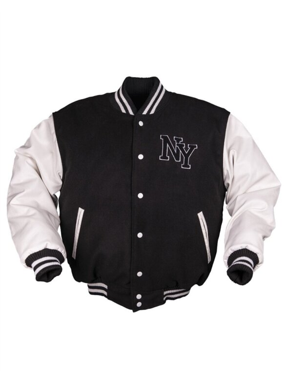 MIL-TEC Ny / Baseball Jacket W. Patch 10370002 juoda MIL-TEC Ny / Baseball Jacket W. Patch 10370002 juoda