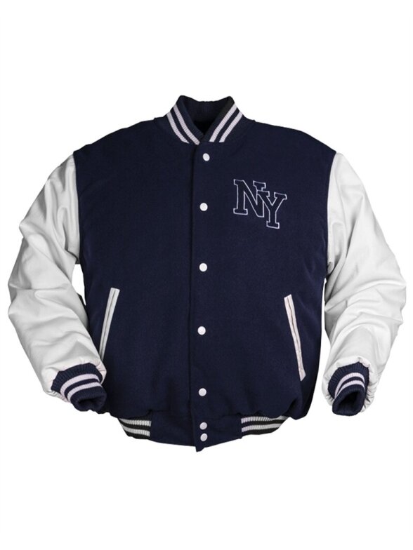 MIL-TEC Ny / Baseball Jacket W. Patch 10370003 balta