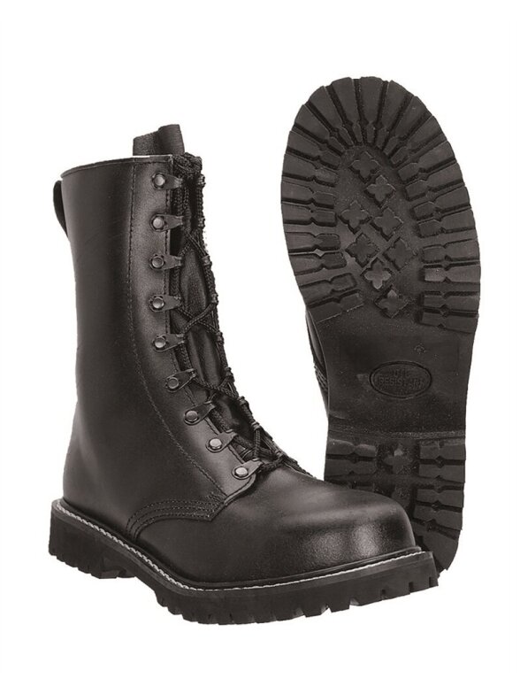 MIL-TEC Para Leather Boots With Toe Cap 12811000 juoda MIL-TEC Para Leather Boots With Toe Cap 12811000 juoda