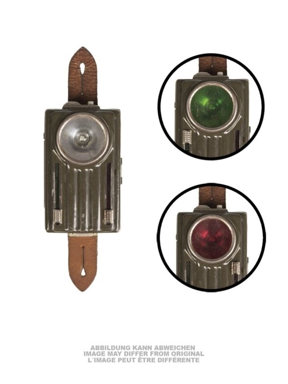 MIL-TEC Polish Flashlight 3-colours W. Leather Flap Used 91513930