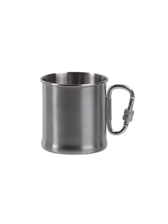 MIL-TEC puodelis su karabinu iš nerūdijančio plieno 250ml